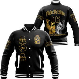 Africa Zone Baseball Jackets - (Custom) Alpha Phi Alpha Hand Sign Fraternity A31 | Africazone