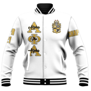 Alpha Phi Alpha ( White ) Baseball Jackets | Gettee.com