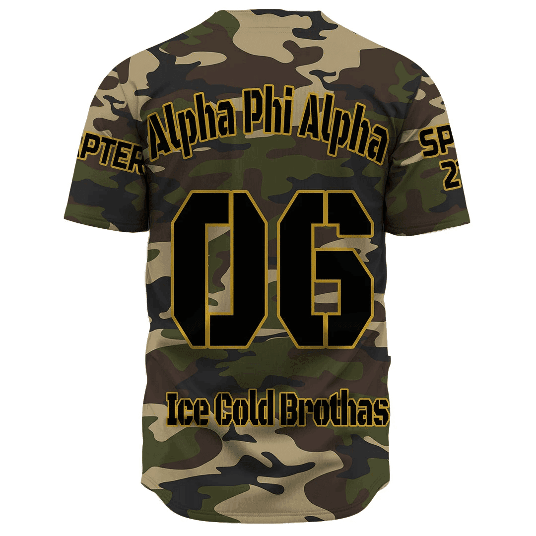Alpha Phi Alpha Camouflage Baseball Jerseys | Africazone.store