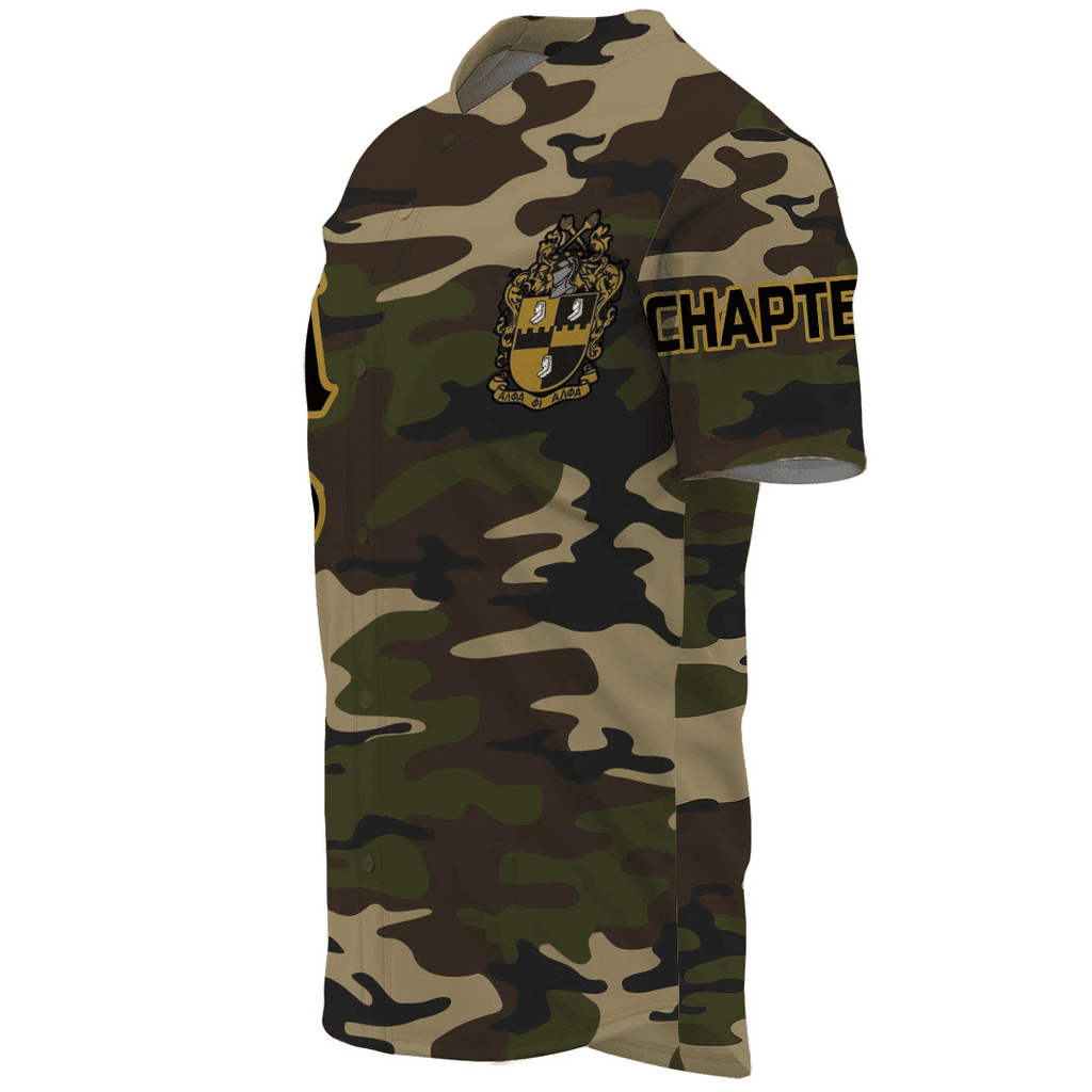 Alpha Phi Alpha Camouflage Baseball Jerseys | Africazone.store