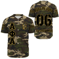 (Custom) Alpha Phi Alpha Camouflage Baseball Jerseys A31 | Africazone