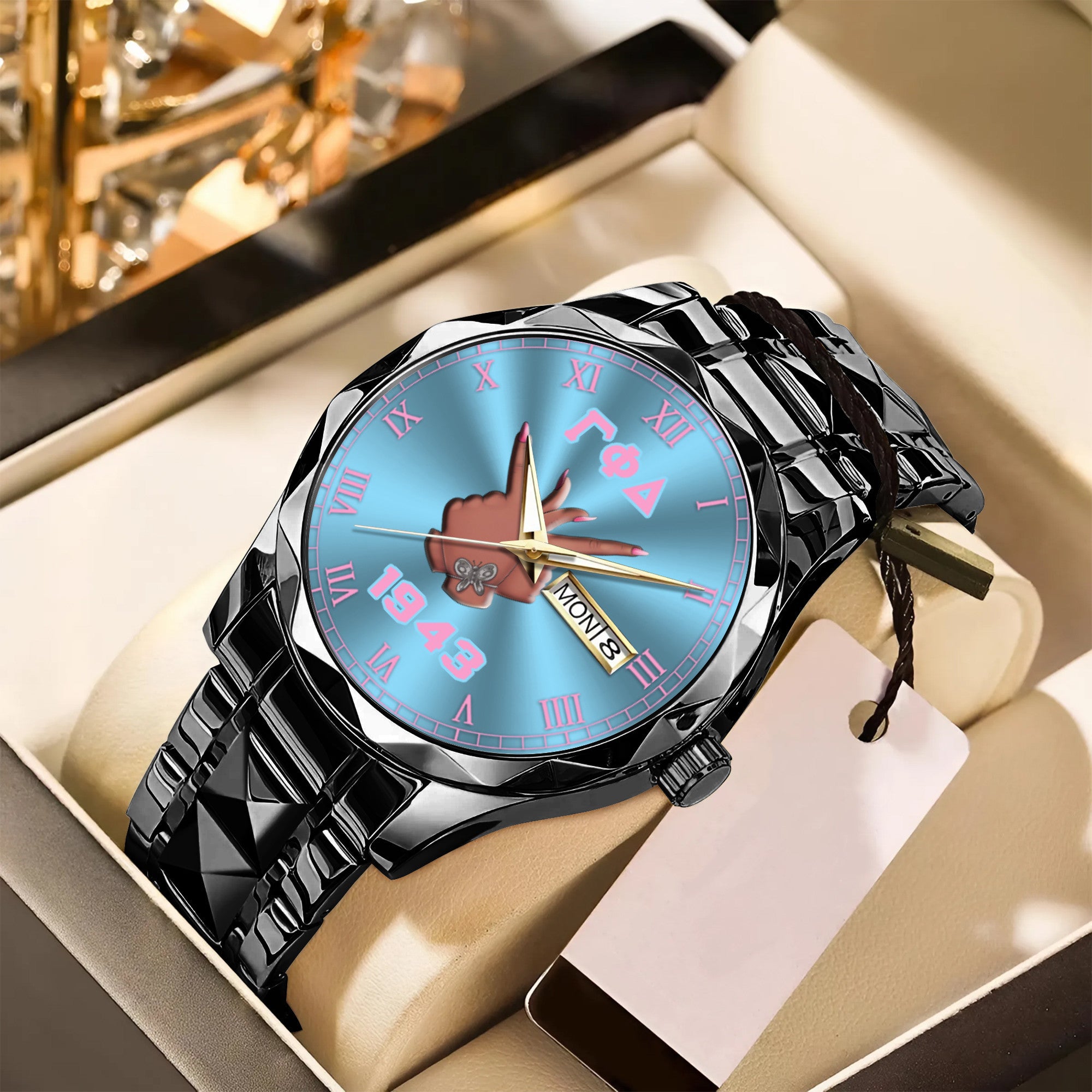 Greeklife Accessories - Gamma Phi Delta Sorority Handsign Alloy Luxury Quartz Watch A31