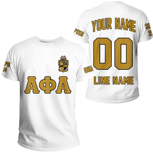 Africa Zone T-shirt - (Custom) Alpha Phi Alpha Fraternity (White) Letters A31 | Africazone