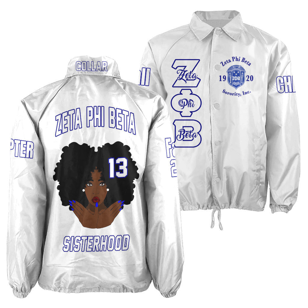 (Custom) Africazone Jacket - Zeta Phi Beta Sorority Finer Woman Crossing Jacket A31