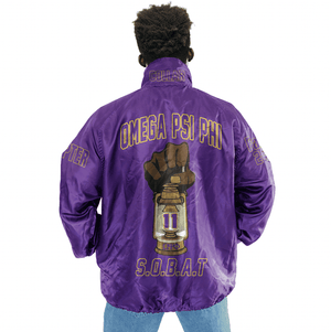 (Custom) AfricaZone Jacket - Omega Psi Phi Fraternity Lamp Crossing Jacket A31 | Africazone.store