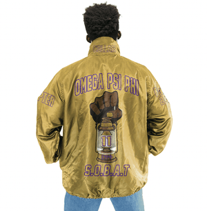 (Custom) AfricaZone Jacket - Omega Psi Phi Fraternity Lamp Crossing Jacket A31 | Africazone.store