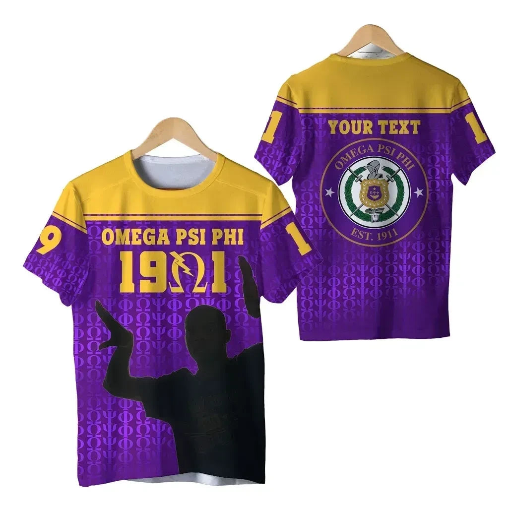 Africazone T-Shirt - Personalized Omega Psi Phi Bull Dogs Simple Style J5 | Africazone.store
