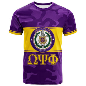 Africazone T-Shirt - Personalized Omega Psi Phi T-Shirt - Camo Version J5 | Africazone.store