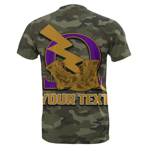 Africazone T-Shirt - Personalized Omega Psi Phi Army Style J5 | Africazone.store