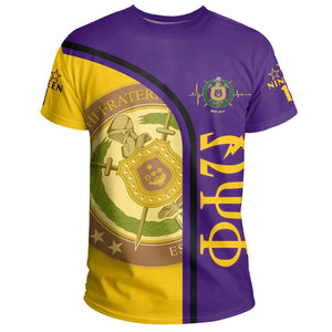 Africazone T-Shirt - Personalised Omega Psi Phi In My Heart Tee J5 | Africazone.store
