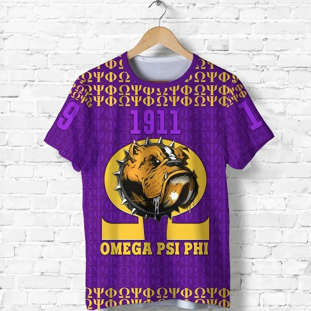 Africazone T-Shirt - Personalized Omega Psi Phi Bull Dogs Special J5 | Africazone.store