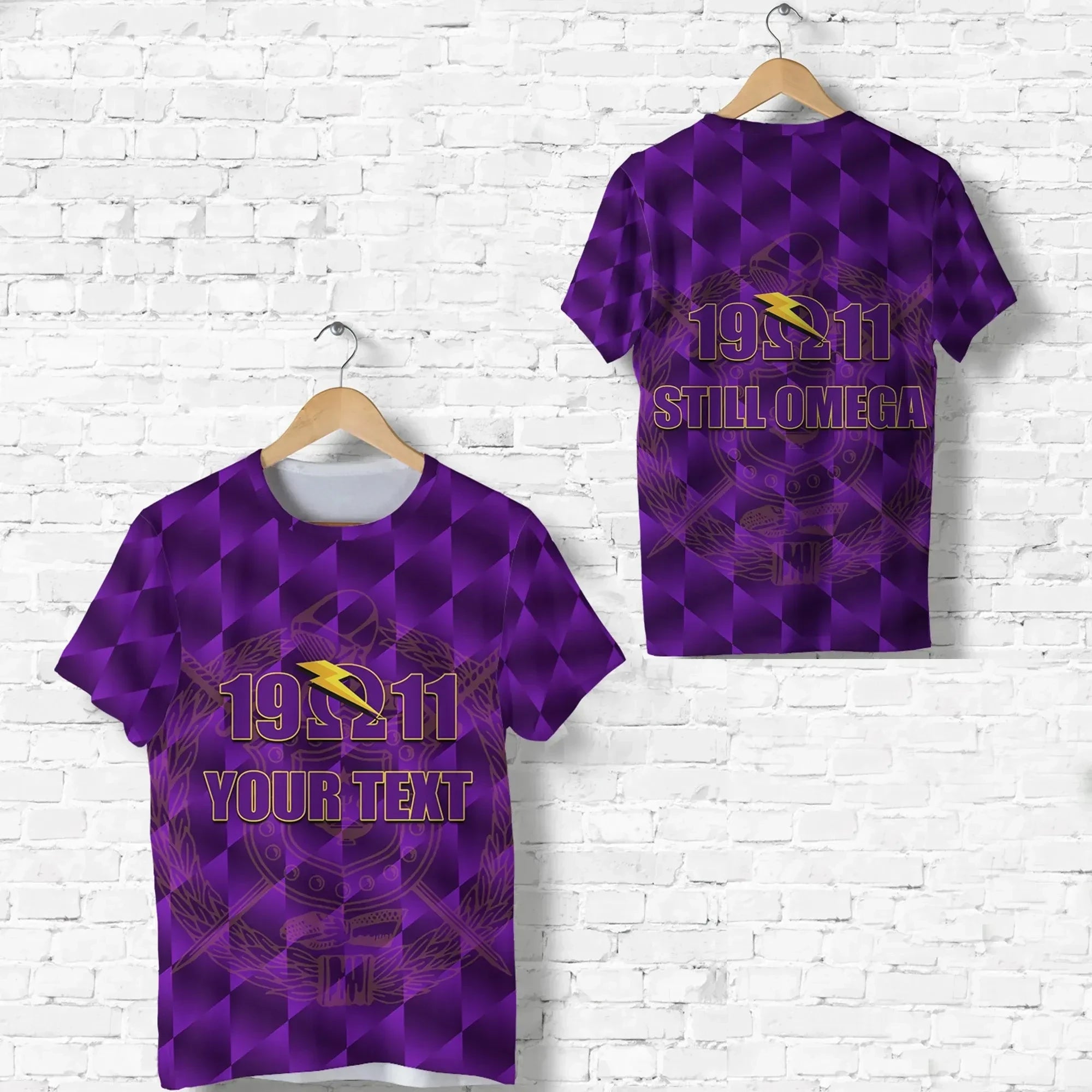 Africazone T-Shirt - Personalized Omega Psi Phi Fraternity 1911 Still Omega J5 | Africazone.store
