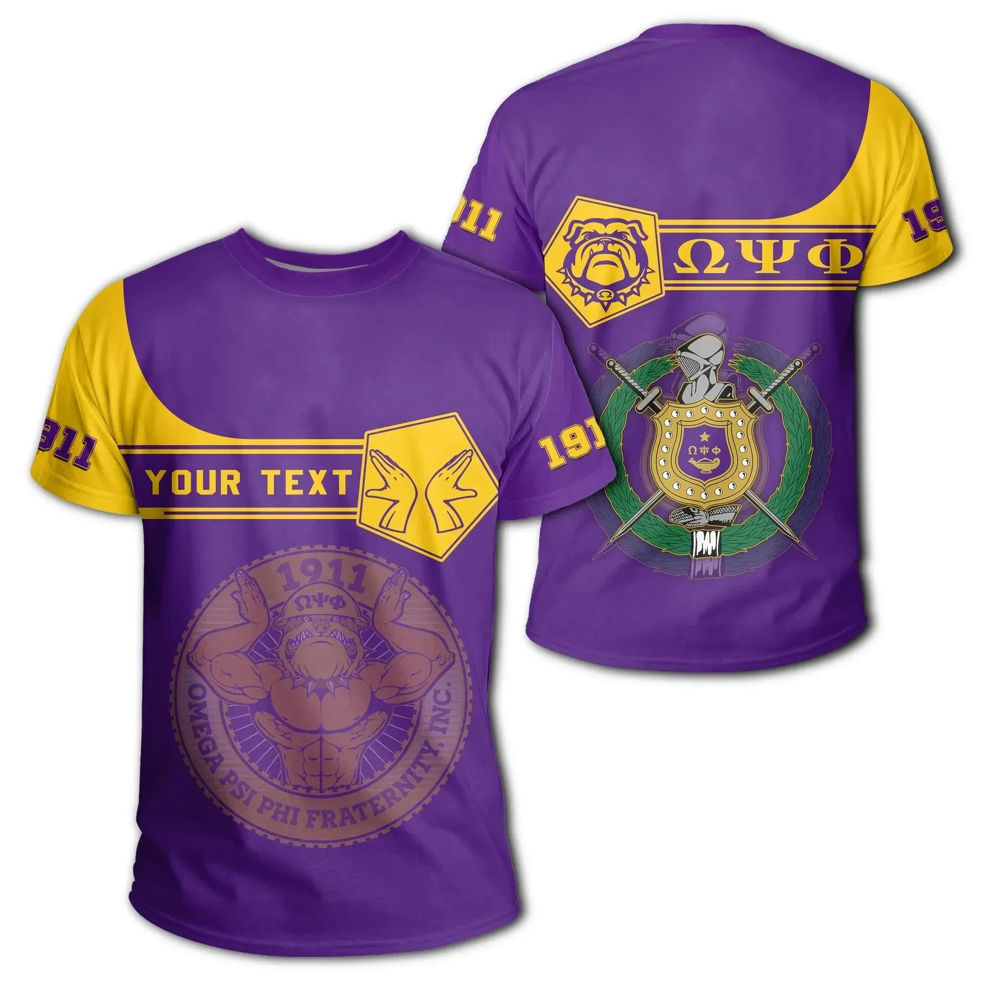 Africazone T-Shirt - Personalised Omega Psi Phi T-Shirt - Simple Style J8| Africazone.store