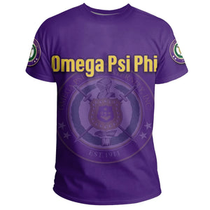 Africazone T-Shirt - Personalised Omega Psi Phi Tee J5 | Africazone.store