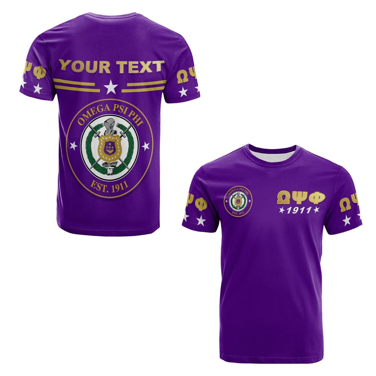Africazone T-Shirt - Personalized Omega Psi Phi T-Shirt Impressive J5 | Africazone.store