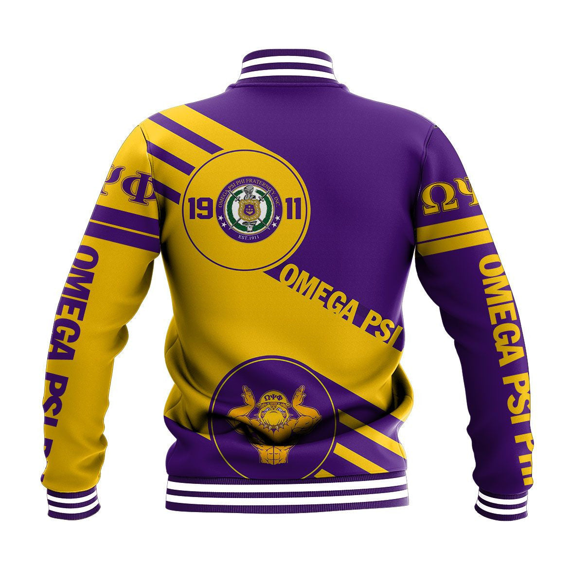 AfricaZone Jacket - Omega Psi Phi Swift Balls Baseball Jacket J09 | Africazone.store