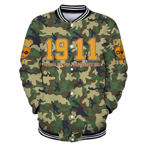 AfricaZone Jacket - Omega Psi Phi Military Thunder Baseball Jacket J5 | Africazone.store