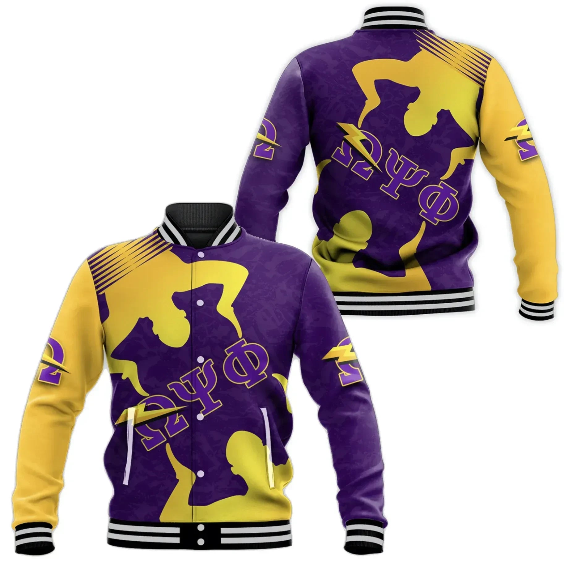 AfricaZone Jacket - Omega Psi Phi Fraternity Hand Sign Baseball Jacket J5 | Africazone.store