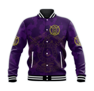 AfricaZone Jacket - Omega Psi Phi Fraternity Camouflage Style Baseball Jacket J5 | Africazone.store