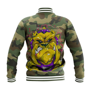AfricaZone Jacket - Military Thunder Bulldog Omega Psi Phi Baseball Jacket J5 | Africazone.store