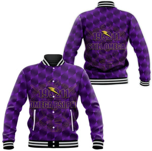 AfricaZone Jacket - Omega Psi Phi Fraternity 1911 Still Omega Baseball Jacket J5 | Africazone.store