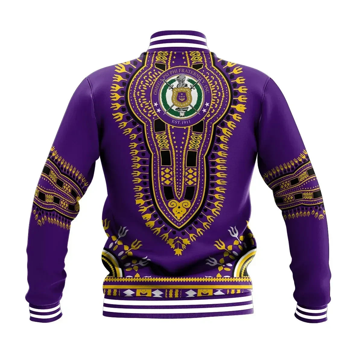 AfricaZone Jacket - Omega Psi Phi Dashiki Baseball Jacket J5 | Africazone.store9 | Africazone.store