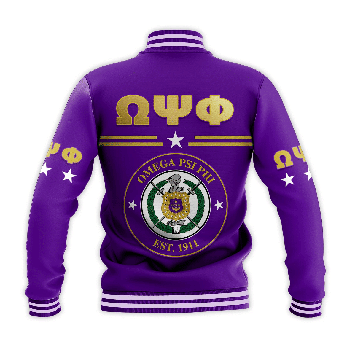 AfricaZone Jacket - OMEGA PSI PHI BASEBALL JACKET IMPRESSIVE J5 | Africazone.store