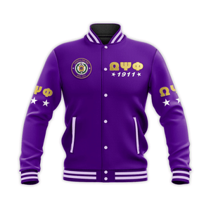 AfricaZone Jacket - OMEGA PSI PHI BASEBALL JACKET IMPRESSIVE J5 | Africazone.store