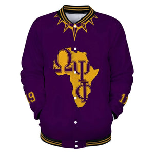 AfricaZone Jacket - Omega Psi Phi Africa Black Panther Baseball Jacket J5 | Africazone.store