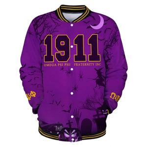AfricaZone Jacket - Omega Psi Phi Nightmare Baseball Jacket J5 | Africazone.store