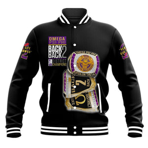 AfricaZone Jacket - OMEGA PSI PHI REAL LIFE QUE DAWGS BASEBALL JACKET J5 | Africazone.store