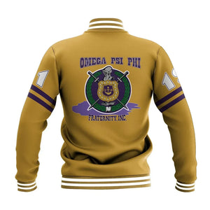 AfricaZone Jacket - Nineteen 11 Omega Psi Phi Baseball Jacket J5 | Africazone.store