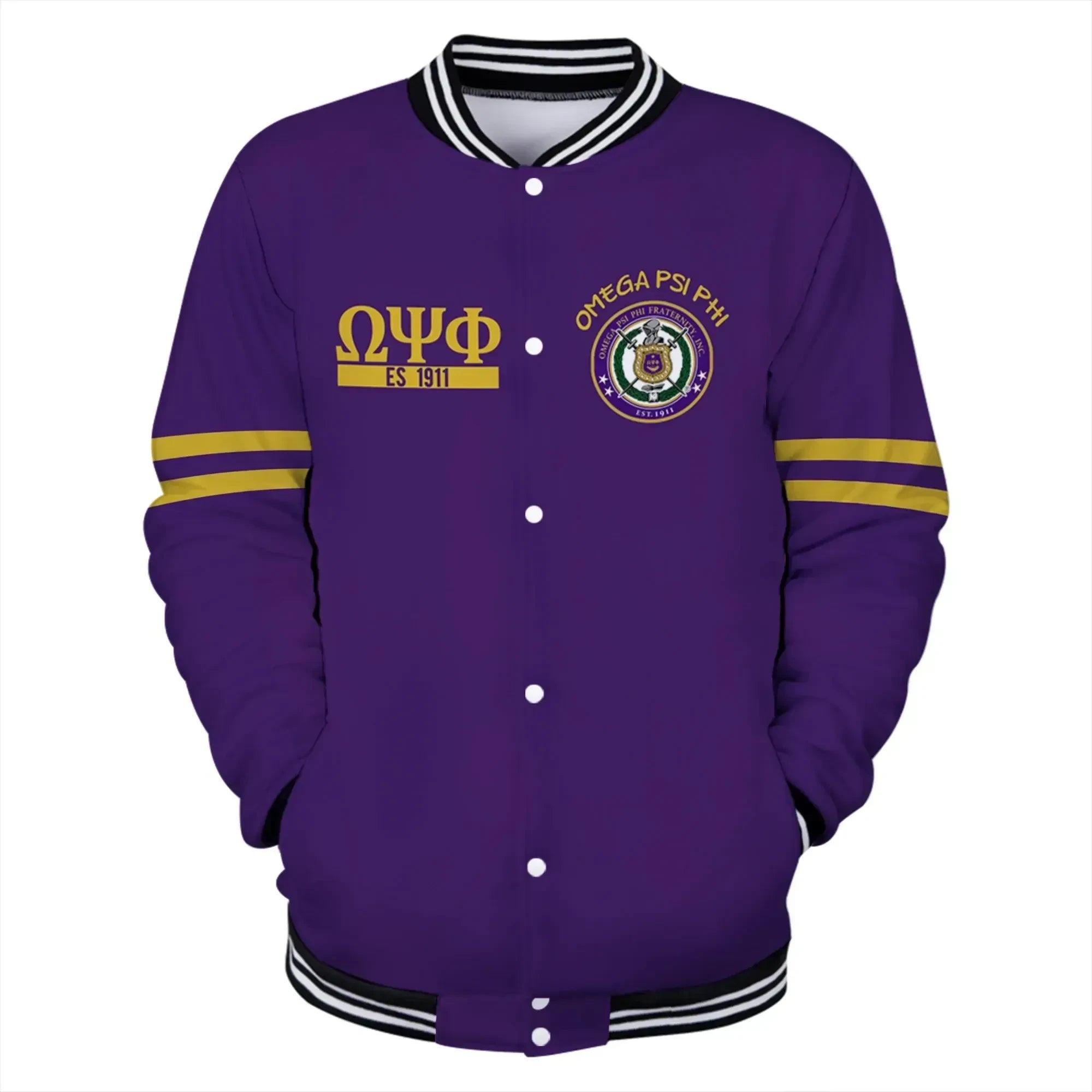 AfricaZone Jacket - Omega Psi Phi 39 Baseball Jacket J5 | Africazone.store