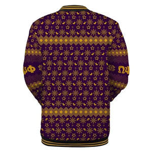 AfricaZone Jacket - Lux Omega Psi Phi Bulldogs Thunder Christmas Baseball Jacket J5 | Africazone.store
