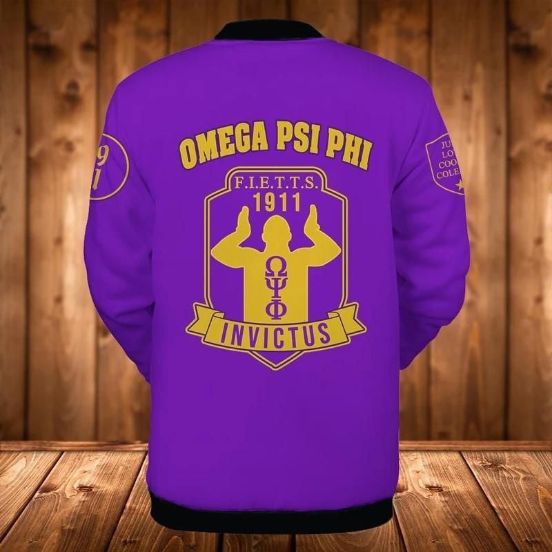 AfricaZone Greek Life Jacket - Invictus Omega Psi Phi Baseball Jacket J5 | Africazone.store