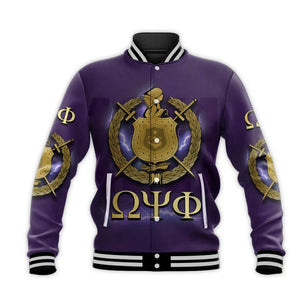 AfricaZone Jacket - Omega Psi Phi Bulldog Crown Psi Hand Sign Army Boots Baseball Jacket J5 | Africazone.store