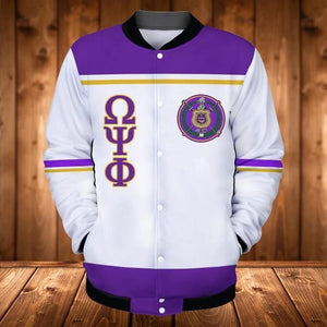 AfricaZone Greek Life Jacket - Thunder Omega Psi Phi Baseball Jacket J5 | Africazone.store