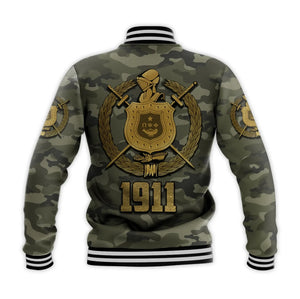 AfricaZone Jacket - Omega Psi Phi Army Boots 1911 Baseball Jacket J5 | Africazone.store