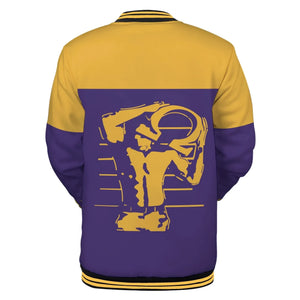 AfricaZone Jacket - Omega Psi Phi We Show Up To Show Out Baseball Jacket J5 | Africazone.store