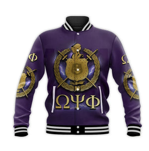 AfricaZone Jacket - Personalised Omega Psi Phi Bulldog Crown Psi Hand Sign Army Boots Baseball Jacket J5 | Africazone.store