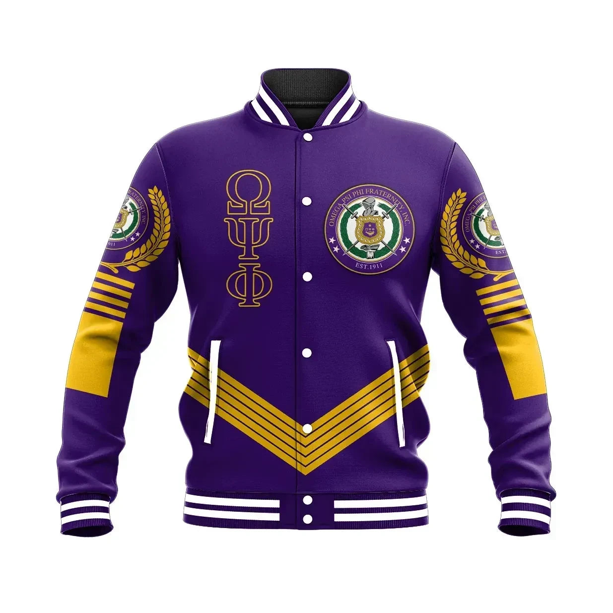 AfricaZone Jacket - Soldier Omega Psi Phi Baseball Jacket J5 | Africazone.store9 | Africazone.store