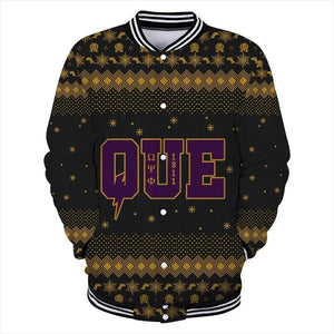 AfricaZone Jacket - Lux Que Thunder Omega Psi Phi Baseball Jacket J5 | Africazone.store