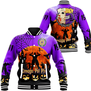 AfricaZone Jacket - Omega Psi Phi Halloween Baseball Jackets A31 | Africazone.store