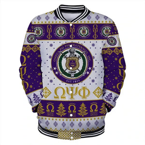 AfricaZone Jacket - Lux Omega Psi Phi Since 1911 Baseball Jacket J5 | Africazone.store