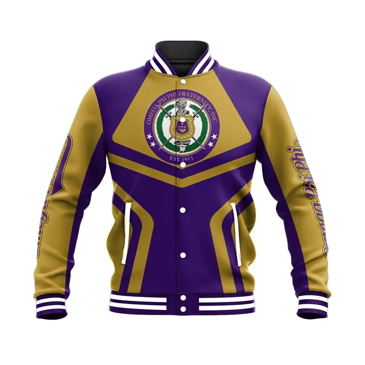 AfricaZone Jacket - Omega Psi Phi - My Style Baseball Jacket J5 | Africazone.store9 | Africazone.store