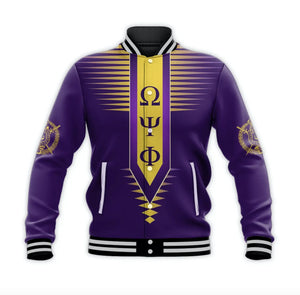 AfricaZone Jacket - Omega Psi Phi Fraternity Original Style Baseball Jacket J5 | Africazone.store
