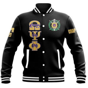 (Custom) AfricaZone Jacket - Omega Psi Phi Baseball Jackets A31 | Africazone.store