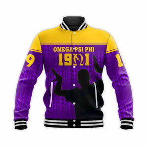 AfricaZone Jacket - Personalised Omega Psi Phi Bull Dogs Simple Style Baseball Jacket J5 | Africazone.store