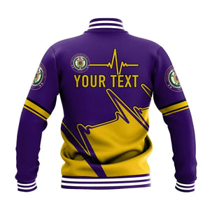 AfricaZone Jacket - Personalised Heartbeat Omega Psi Phi Baseball Jacket J5 | Africazone.store9 | Africazone.store