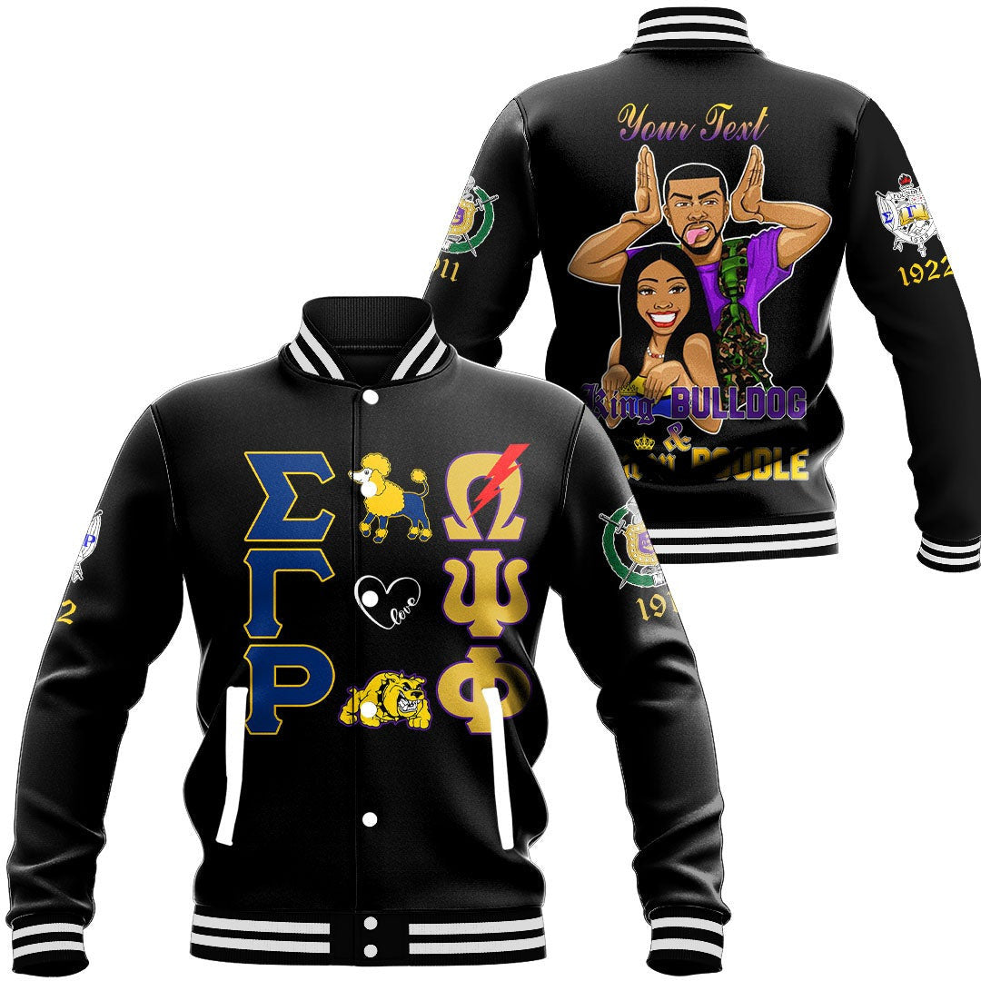 AfricaZone Jacket - Couple Omega Psi Phi and Sigma Gamma Rho Baseball Jackets A31 | Africazone.store